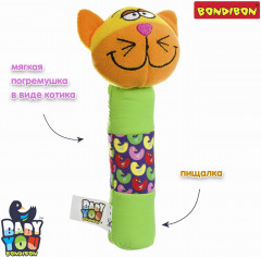Игрушка-погремушка мягкая «Кот» - Фото 3