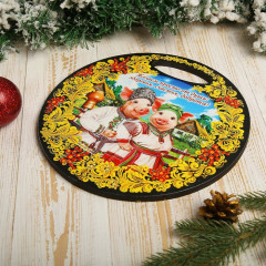 Доска разделочная «Свинки:хохлома» - Фото 1