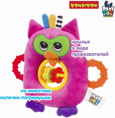 Игрушка-погремушка мягкая «Сова» - Фото 2