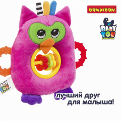 Игрушка-погремушка мягкая «Сова» - Фото 7
