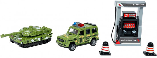 Набор игровой «Автозаправочная станция. Военная техника»