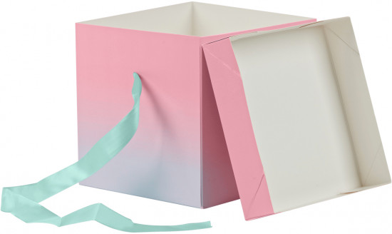Коробка складная подарочная «Mint-Pink gradient»