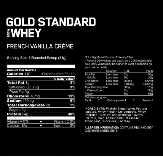 Протеин сывороточный 100% Whey «Французская ваниль. French Vanilla Créme»