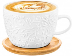 Чашка для капучино и кофе латте «Веточки-цветочки» - Фото 4