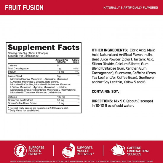 Аминокислоты с фруктовым вкусом «Amino Energy. Fruit fusion»