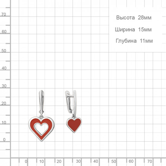 Серьги из серебра с эмалью