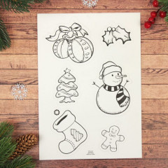 Украшение ёлочное под раскраску «Атрибуты праздника» - Фото 1