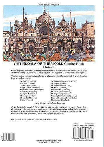 Cathedrals of the World Coloring Book