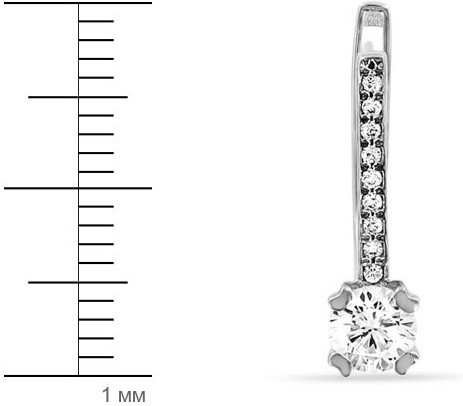 Серьги из золота с цирконом