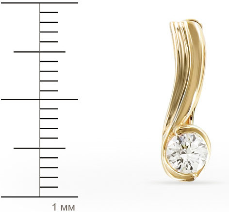 Серьги из золота с цирконом