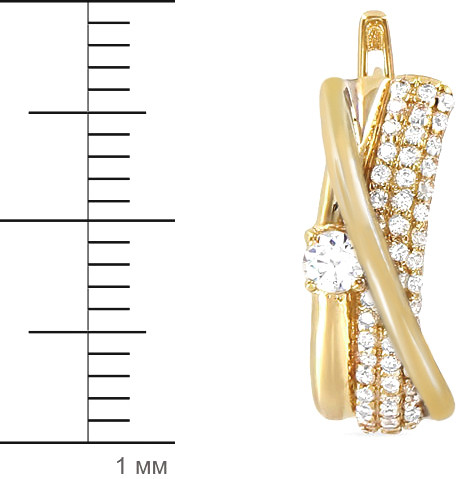 Серьги из золота с цирконом