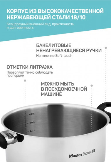 Кастрюля с крышкой «Nero»
