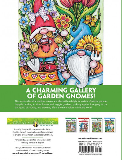 Creative Haven Garden Gnomes Coloring Book