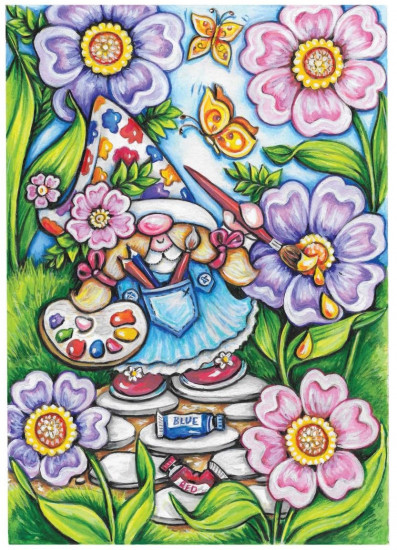 Creative Haven Garden Gnomes Coloring Book