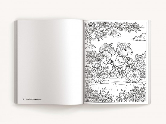 Color Me Capybaras: A Capy-tivating Coloring Book