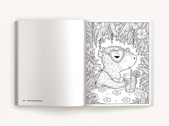 Color Me Capybaras: A Capy-tivating Coloring Book
