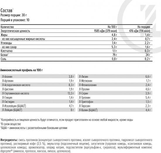 Протеин со вкусом кофе «Ultra Whey»