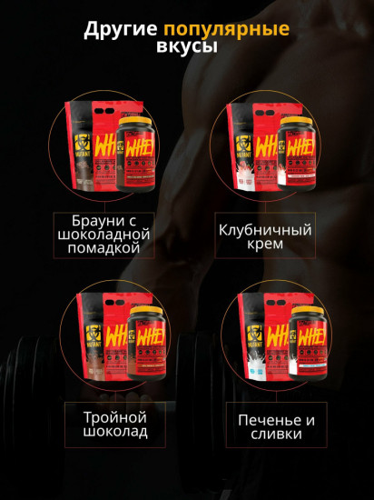 Протеин со вкусом шоколадного брауни «Whey Protein. Chocolate Fudge Brownie»