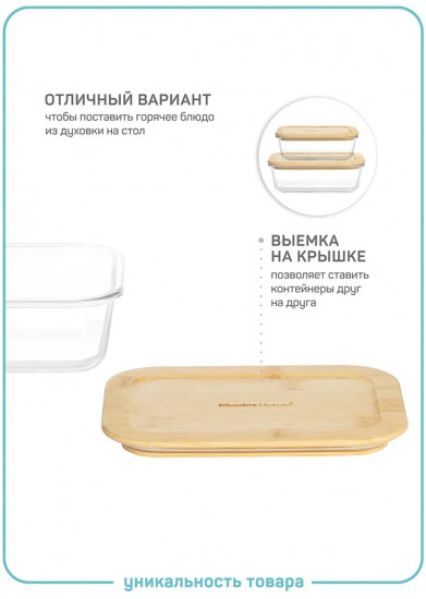 Контейнер из жаропрочного стекла «Тор»