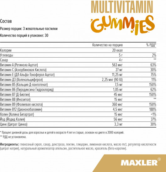Витамины для детей «Multivitamin Gummies»