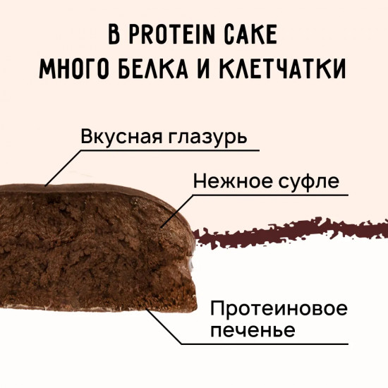 Печенье протеиновое со вкусом двойного шоколада «Protein Cake»