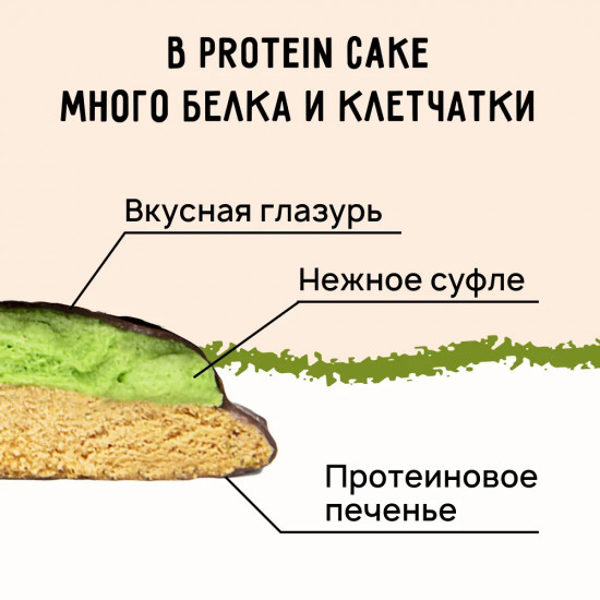 Печенье протеиновое со вкусом фисташкого крема «Protein Cake»