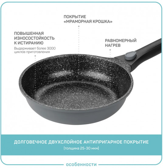 Сковорода со съемной ручкой «Шеф Леоне»