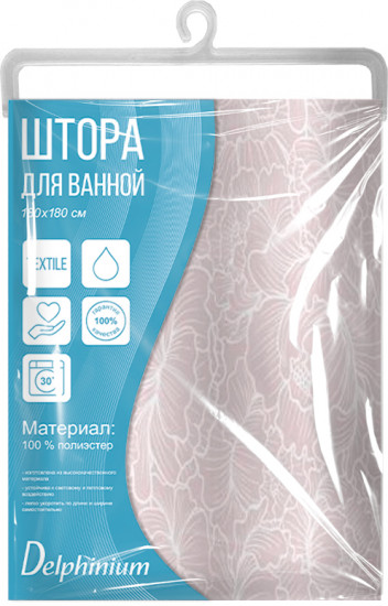 Штора для ванной «Пион»