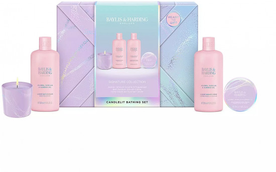 Набор подарочный «Jojoba, Vanilla & Almond Oil Gift Wrapped Candletlit Set»