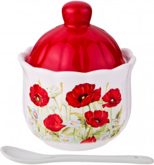 Сахарница с ложкой «Полевые маки» - Фото 1