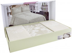 Покрывало «Calvina» (жаккард, 240×260, 2 наволочки 50×70) - Фото 2