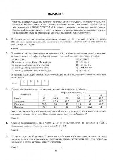 ЕГЭ-2025. Математика. Базовый уровень. 10 вариантов. Типовые тестовые задания от разработчиков ЕГЭ