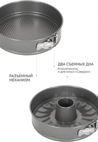 Форма для выпечки разъемная с двумя насадками «Лианетта»