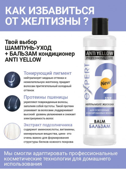 Бальзам для осветленных и мелированных волос «Anti Yellow»