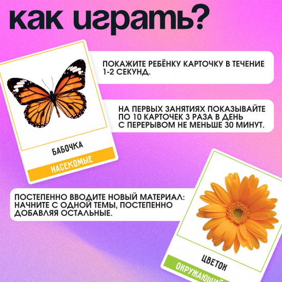 Развивающий набор по методике Глена Домана «200 слов. Учимся и развиваемся»