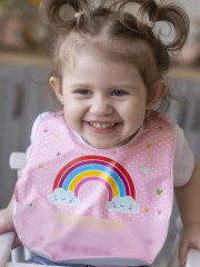 Нагрудник непромокаемый с кармашком «Радуга» - Фото 4