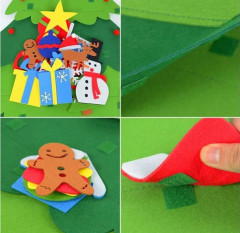 Новогодняя ёлка из фетра с игрушками и гирляндой - Фото 2