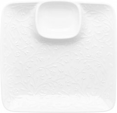 Набор посуды для сервировки из блюда с соусницей и шубницы «Веточки-цветочки» - Фото 4