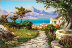 Картина по номерам «Город у моря» - Фото 5