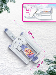 Снегокат растущий, со спинкой «Зимняя сказка» - Фото 5