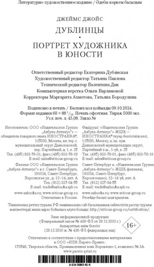 Дублинцы. Портрет художника в юности