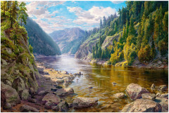 Картина по номерам «Горная речка» - Фото 6