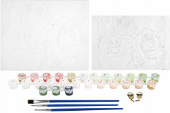 Картина по номерам «Бело-розовые розы» - Фото 6