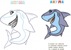 Книжка-раскраска «В море» - Фото 5