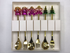 Набор десертных приборов новогодний - Фото 1