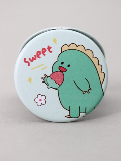 Зеркало компактное «Sweet dino strawberry round»