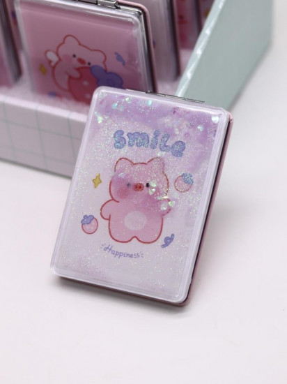 Зеркало компактное шейкер раскладное «Smile pig»