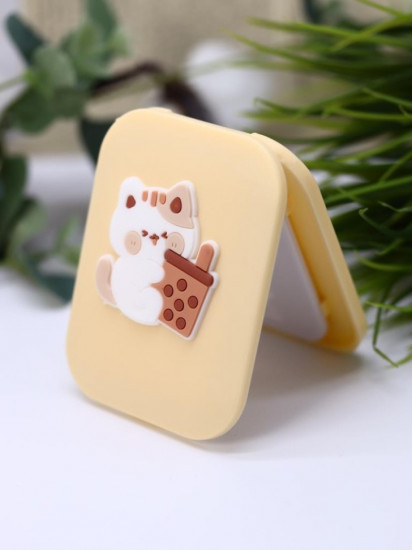 Зеркало компактное с расческой «Cocktail kitty»