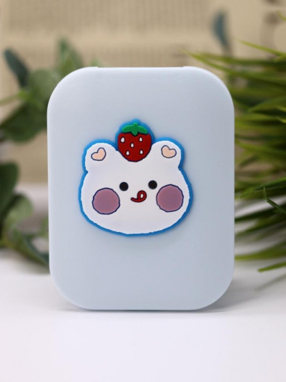 Зеркало компактное с расческой «Bear loves strawberry»