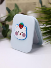 Зеркало компактное с расческой «Bear loves strawberry» - Фото 2